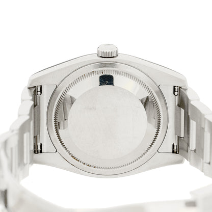 Rolex Stainless Steel 18K White Gold 36mm Oyster Perpetual Datejust Watch Pink Flowers 116234 4 of 4
