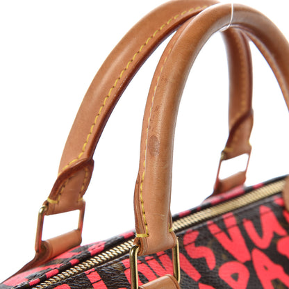 Louis Vuitton Monogram Graffiti Speedy 30 Fuchsia 17 of 19