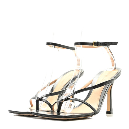 Bottega Veneta Lambskin Stretch Multi Strap 90mm Sandals 36.5 Black 2 of 14