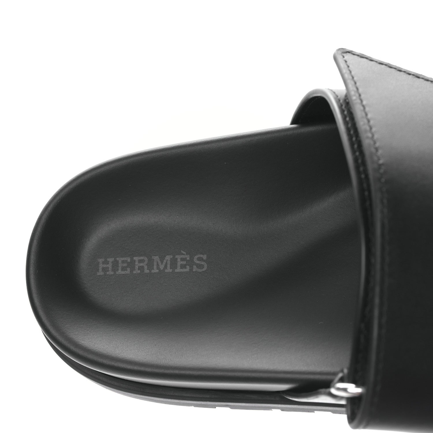 Hermes Calfskin Womens Chypre Sandals 40 Black 5 of 8