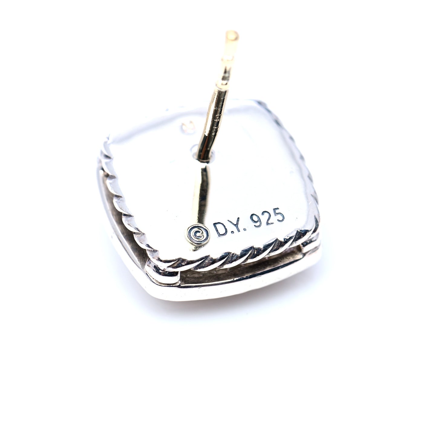 Sterling Silver Diamond Prasiolite 7mm Petite Albion Earrings