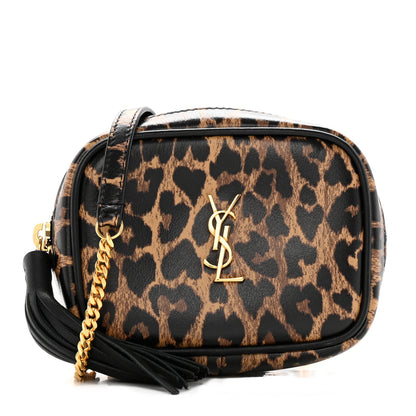 Saint Laurent Calfskin Heart Leopard Print Monogram Baby Lou Camera Bag Toffee 1 of 12