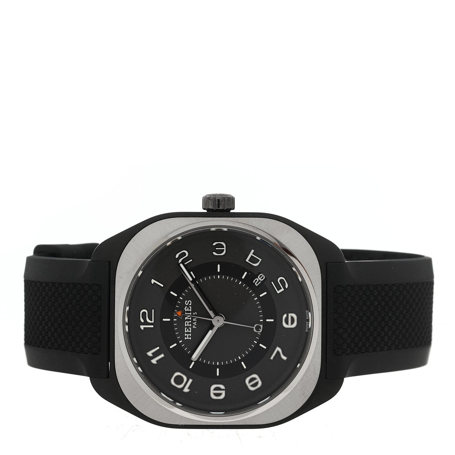 Hermes DLC Coated Titanium Rubber 39mm H08 Automatic Watch Noir 2 of 5