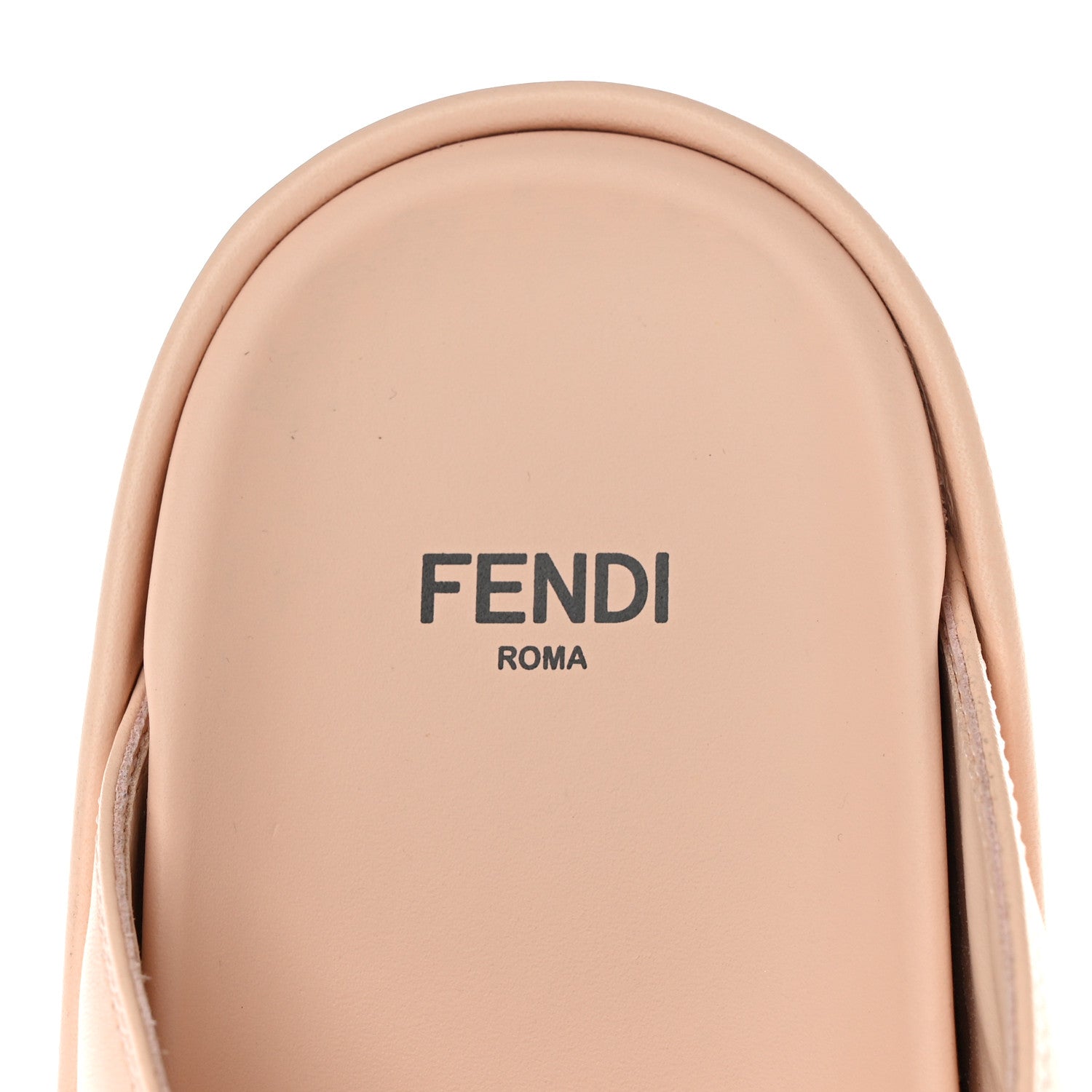 Fendi Vitello Womens Fendigraphy Slide Sandals 38 Light Rose 8 of 10