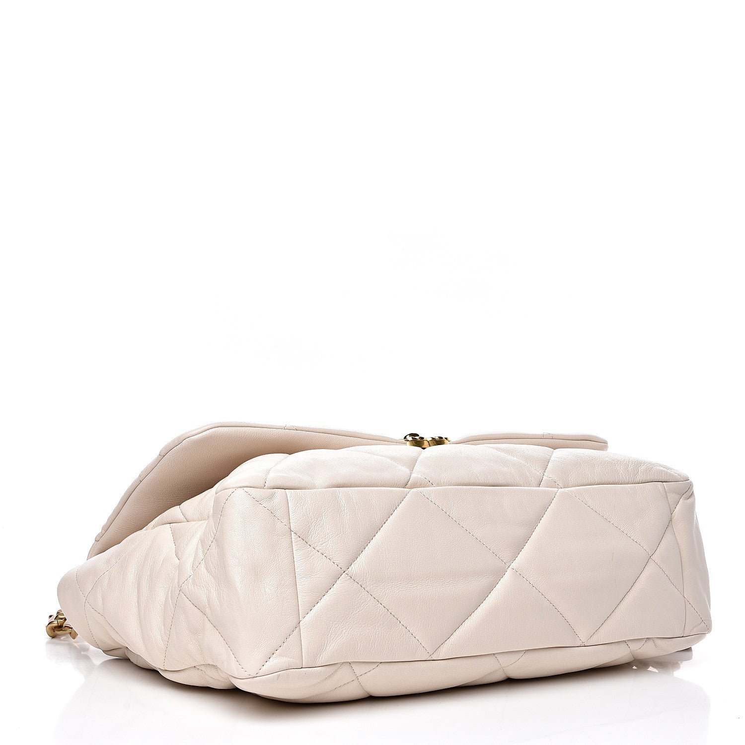 Chanel Lambskin Quilted Maxi 19 Flap Ivory 3 of 10