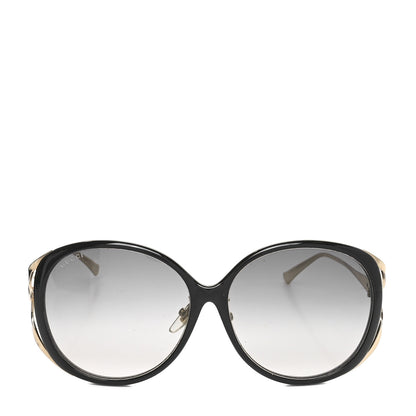 Gucci Metal Oversized Round Frame GG0225S Sunglasses Gold 2 of 7