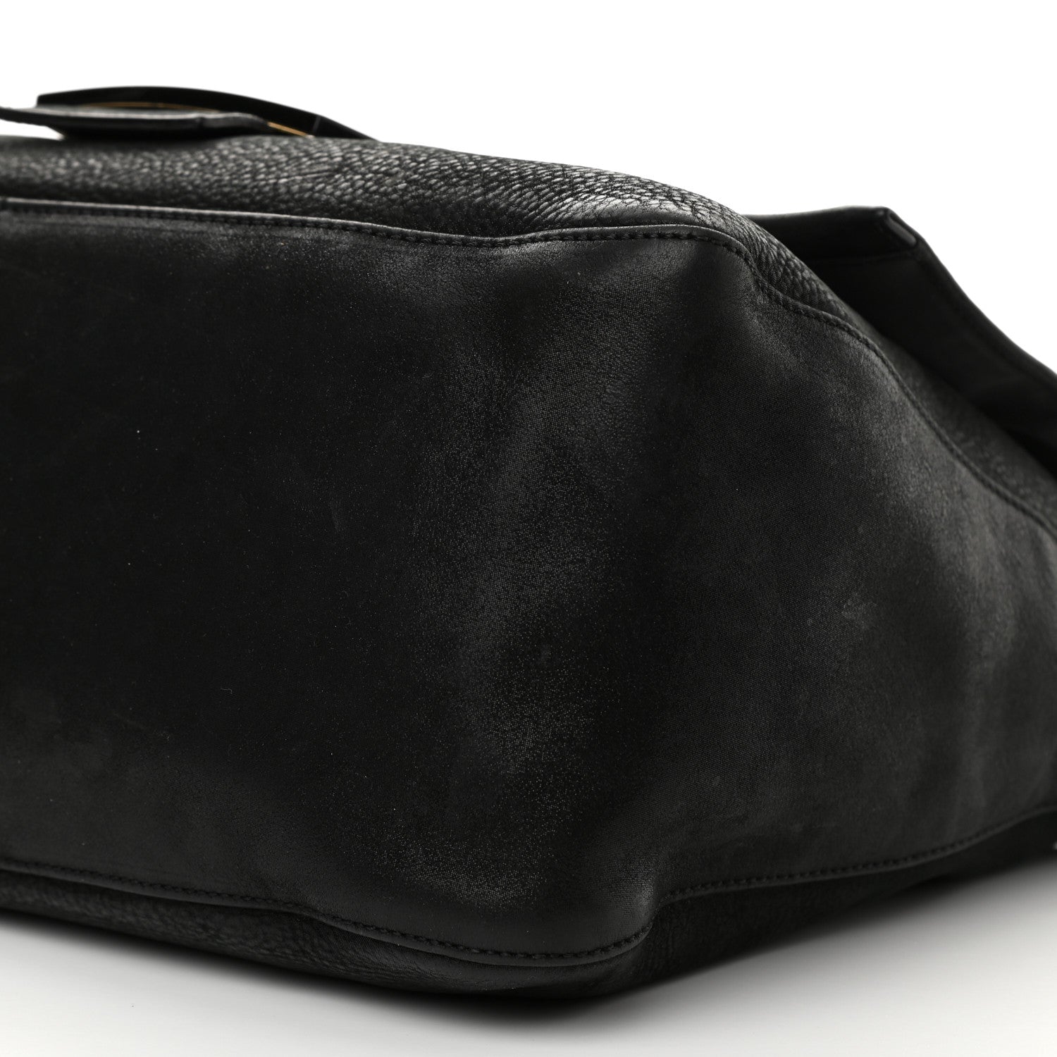 Fendi Vitello Savana Big Mama Baguette Black Tartaruga Natural 11 of 15
