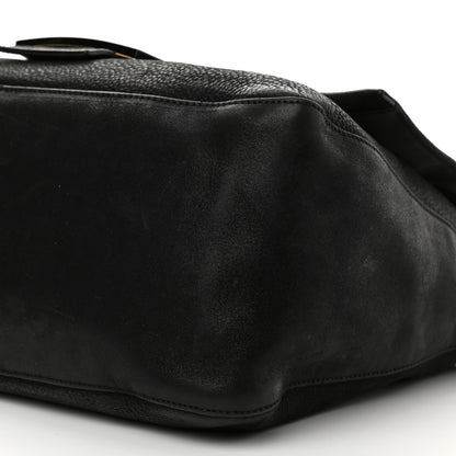 Fendi Vitello Savana Big Mama Baguette Black Tartaruga Natural 11 of 15