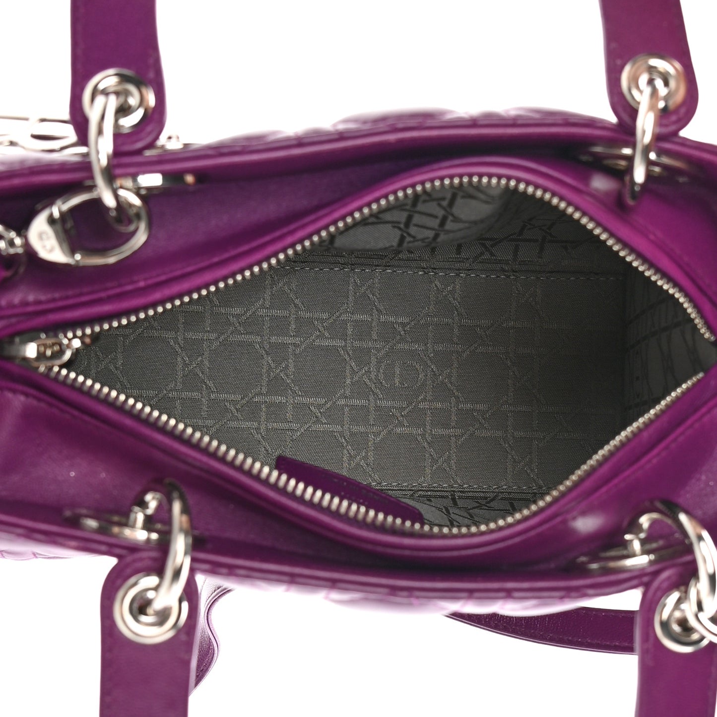 Lambskin Cannage Medium Lady Dior Purple