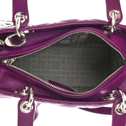 Christian Dior Lambskin Cannage Medium Lady Dior Purple 5 of 15