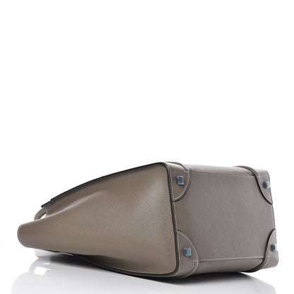 Celine Drummed Calfskin Mini Luggage Souris 4 of 11