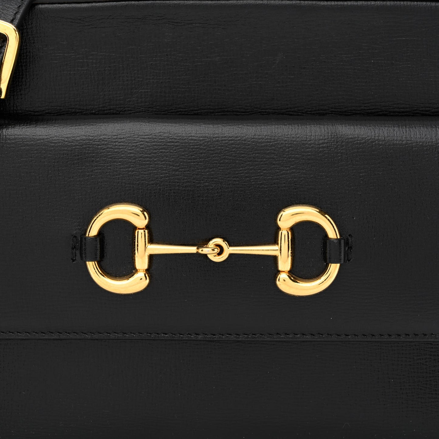 Textured Calfskin Small Horsebit 1955 Shoulder Bag Black
