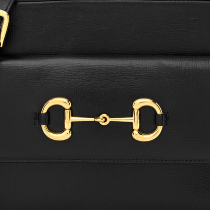 Gucci Textured Calfskin Small Horsebit 1955 Shoulder Bag Black 8 of 12