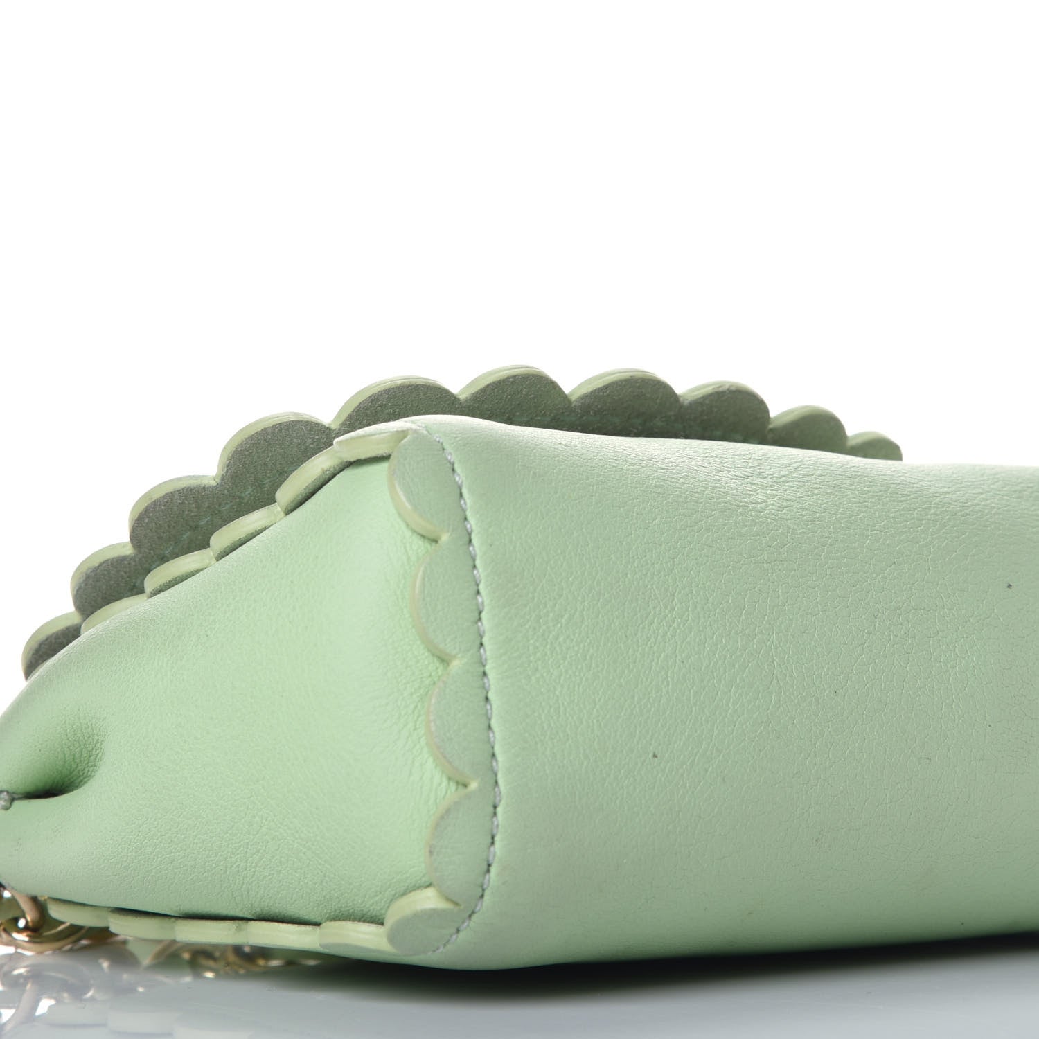 Mulberry Soft Matte Pebbled Flower Lock Crossbody Bag Green 7 of 8