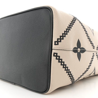 Louis Vuitton Empreinte Monogram Giant Broderies Neonoe MM Cream Black 9 of 13