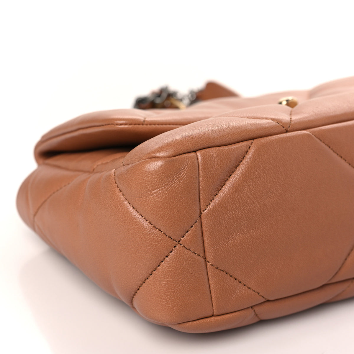 Lambskin Quilted Medium Chanel 19 Flap Brown