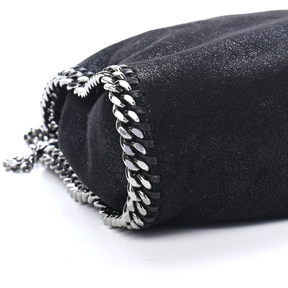 Stella McCartney Shaggy Deer Mini Falabella Fold Over Tote Black 7 of 8