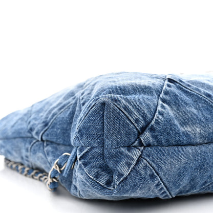 Chanel Denim Quilted Chanel 22 Backpack Blue 9 of 10