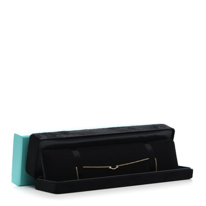 Tiffany 18K Yellow Gold Diamond Mini T Smile Bracelet 6 of 6