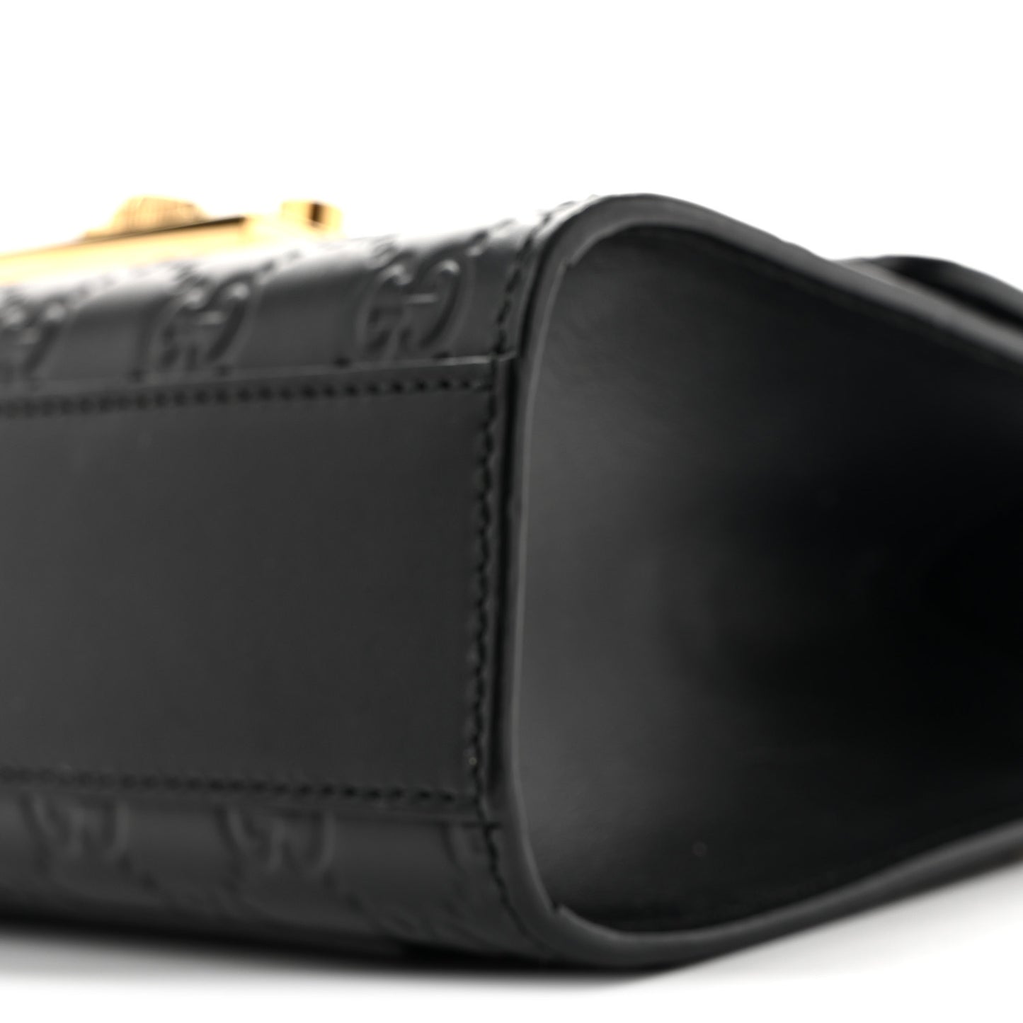 Guccissima Small Padlock Shoulder Bag Black