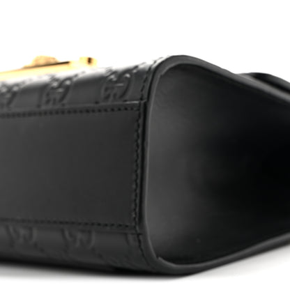 Gucci Guccissima Small Padlock Shoulder Bag Black 10 of 12