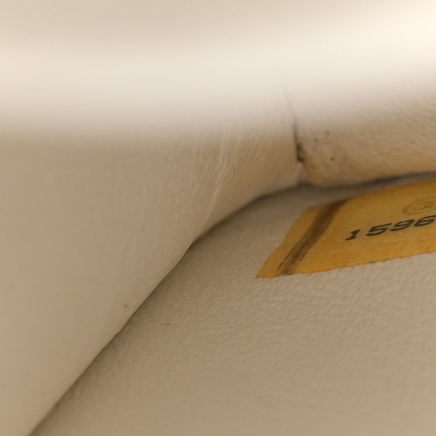 Glazed Calfskin Stitched Mini Square Flap White