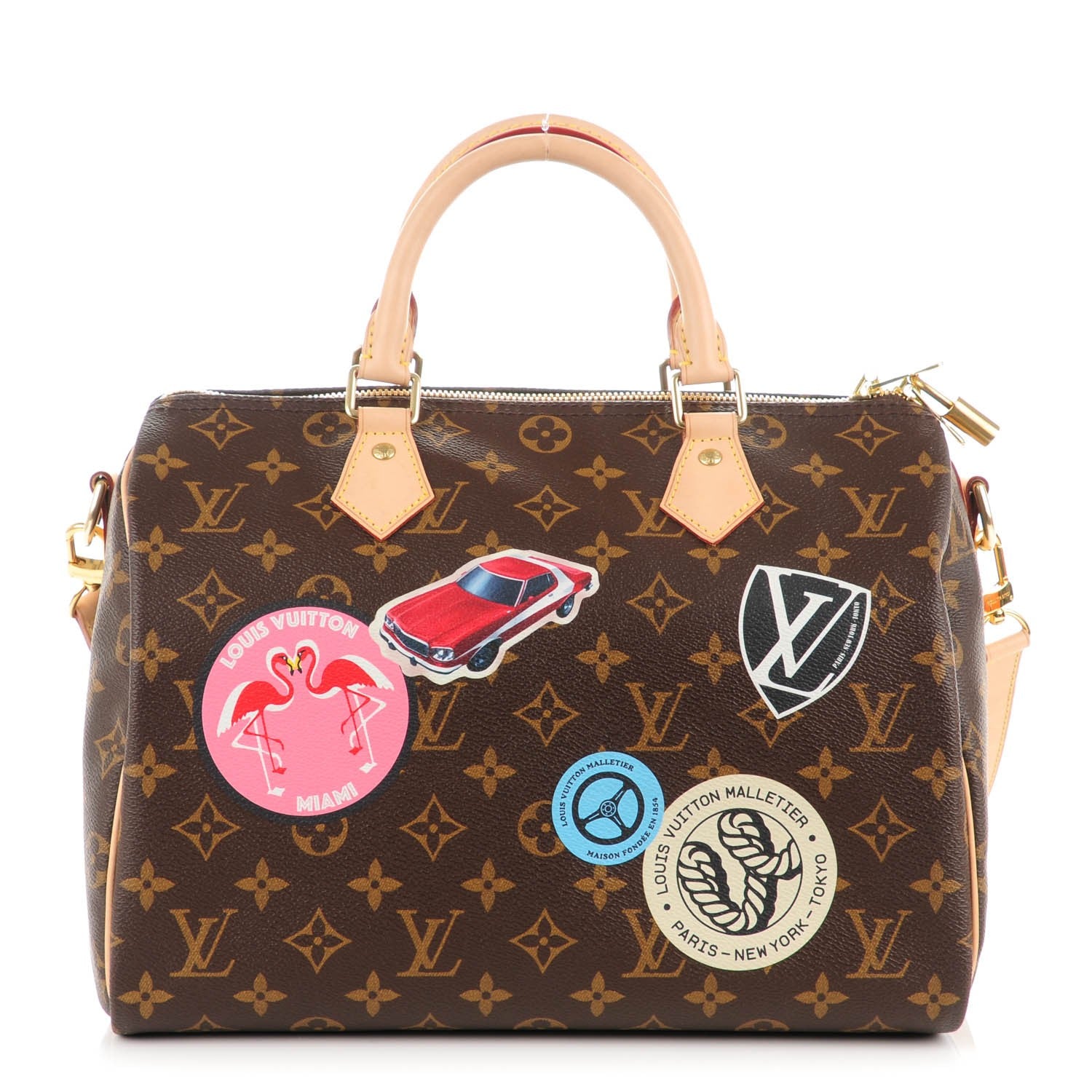 Louis Vuitton Monogram World Tour Speedy Bandouliere 30 1 of 7