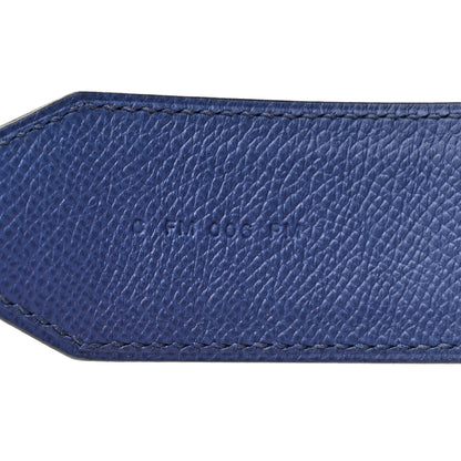 Hermes Epsom 40mm Tressage Shoulder Strap Bleu Brighton Capucine Bleu Saphir 3 of 6