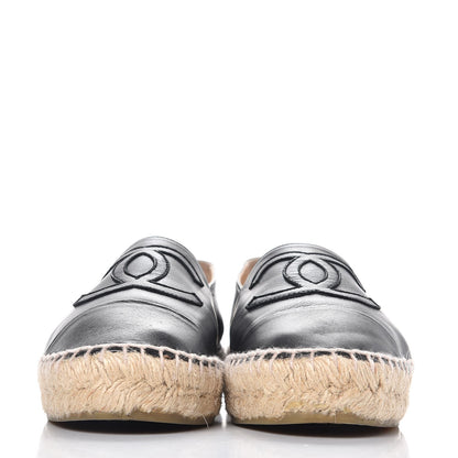 Chanel Lambskin CC Espadrilles 35 Black 2 of 9