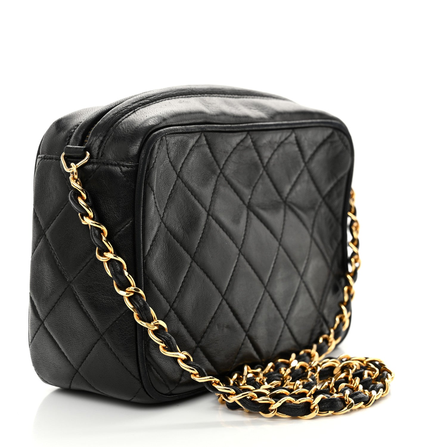 Chanel Lambskin Quilted Tassel Camera Case Black 3 of 13