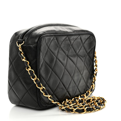 Chanel Lambskin Quilted Tassel Camera Case Black 3 of 13