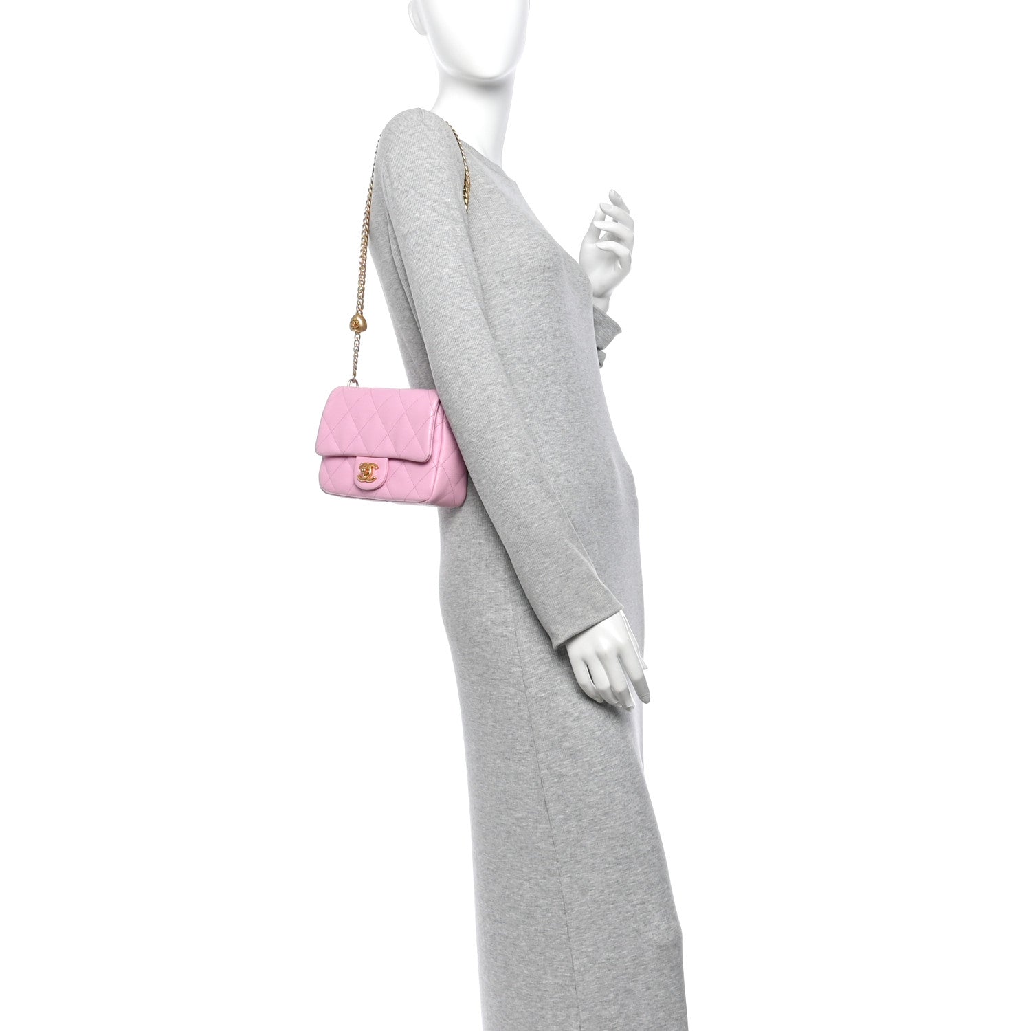 Chanel Caviar Quilted Mini Rectangular Sweetheart Flap Lilac 2 of 11