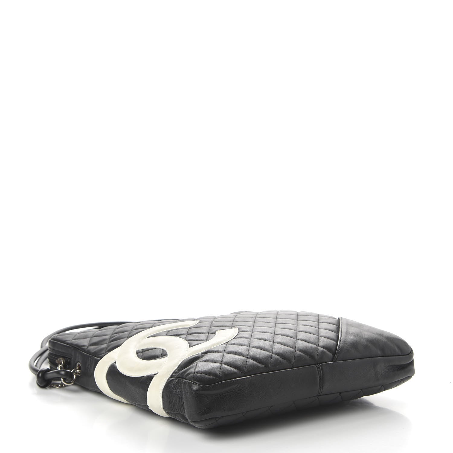 Chanel Calfskin Quilted Large Cambon Messenger Black White 4 of 12