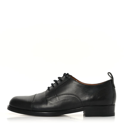 Valentino Garavani Calfskin Mens Derby Loafers 39 Black 1 of 8
