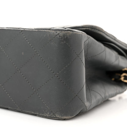 Chanel Lambskin Quilted Jumbo Double Flap Dark Grey 10 of 16