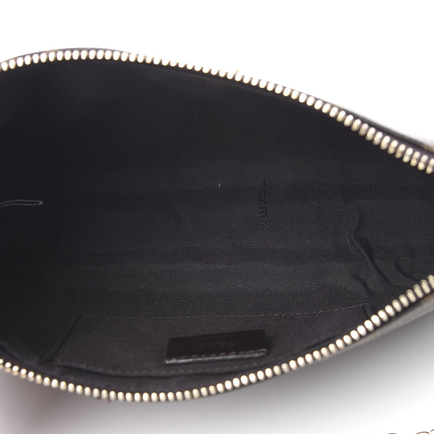 Fendi Zucca Spalmati Vitello Elite Pochette Tobacco Ebano 5 of 12