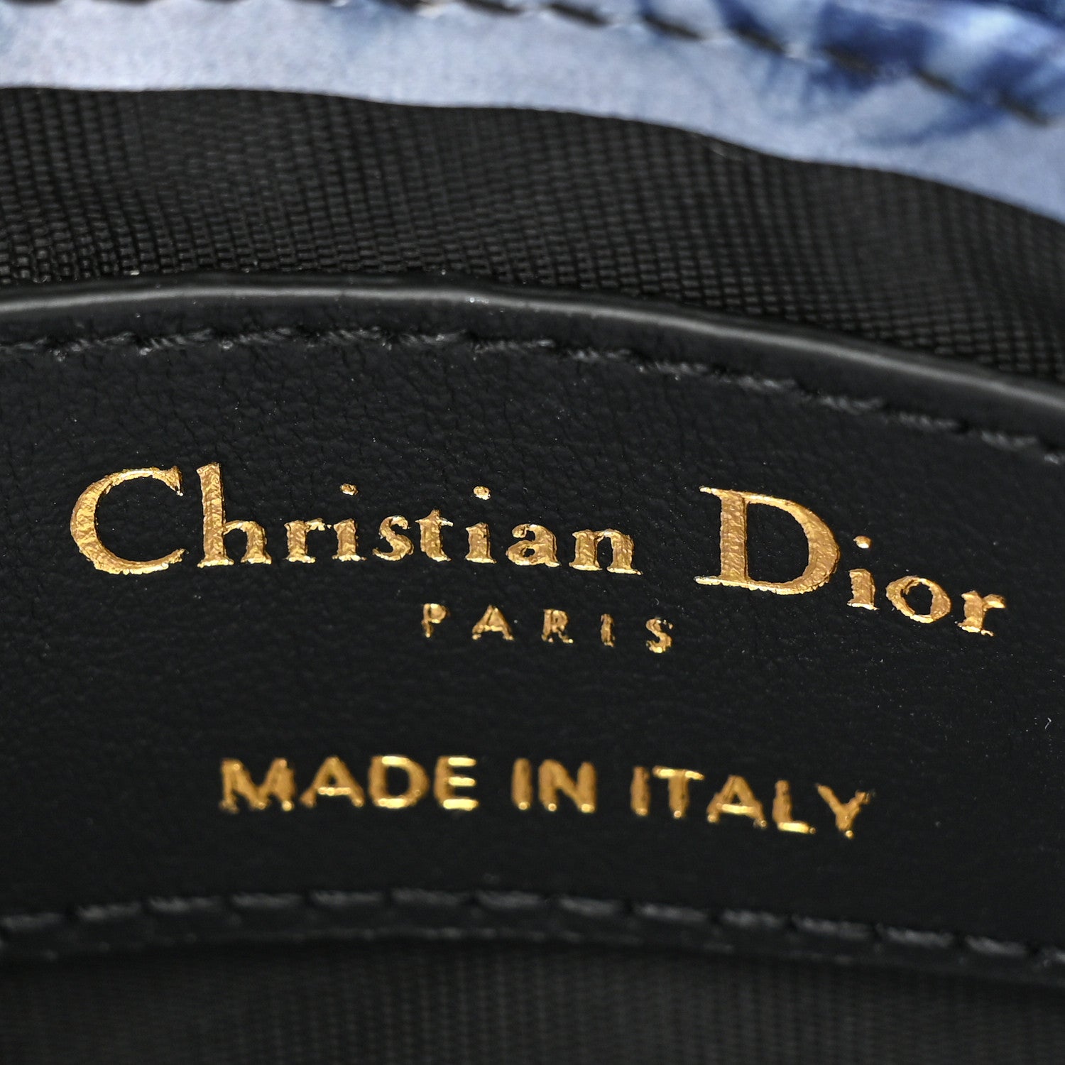 Christian Dior Calfskin Tie Dye Lady Dior 5-Gusset Card Holder Blue Multicolor 10 of 12