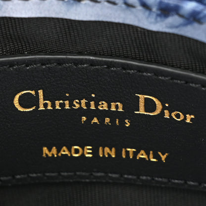 Christian Dior Calfskin Tie Dye Lady Dior 5-Gusset Card Holder Blue Multicolor 10 of 12