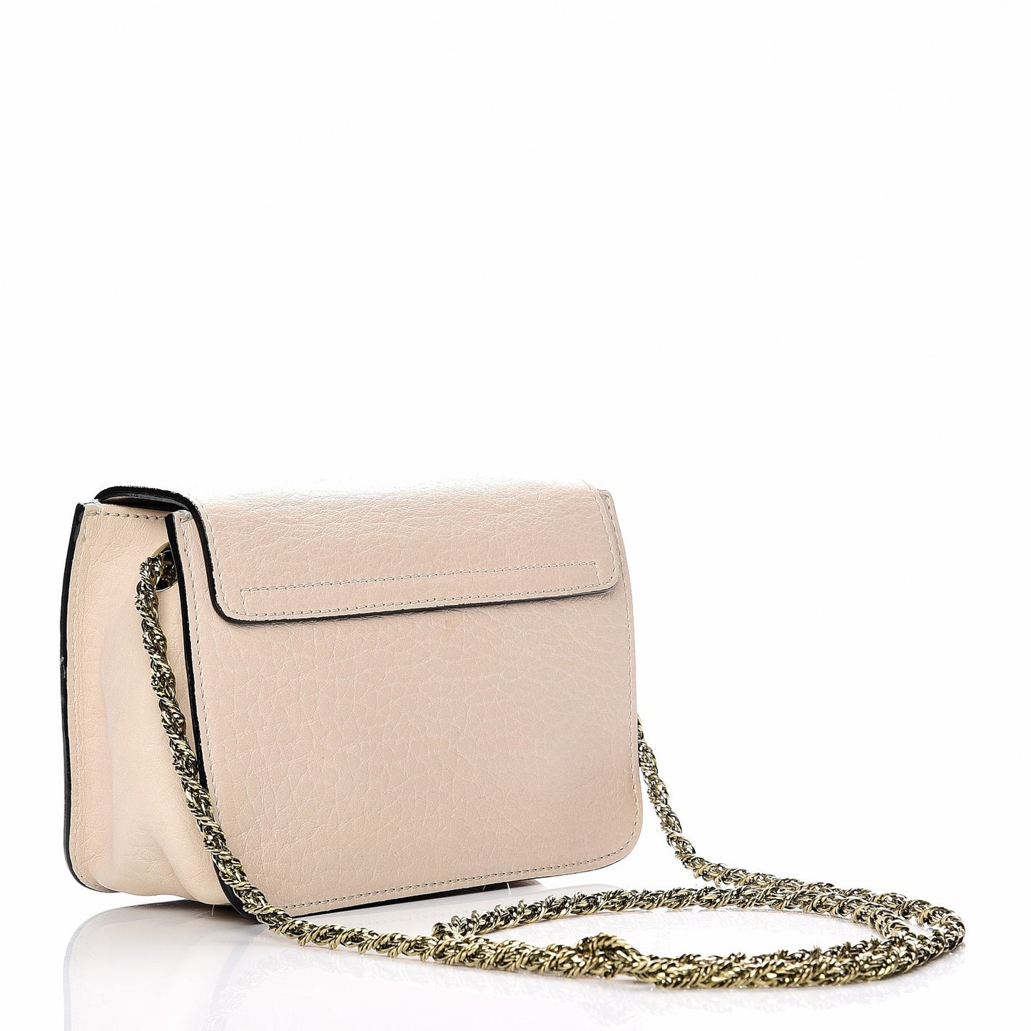 Grained Calfskin Mini Sally Flap Bag Beige