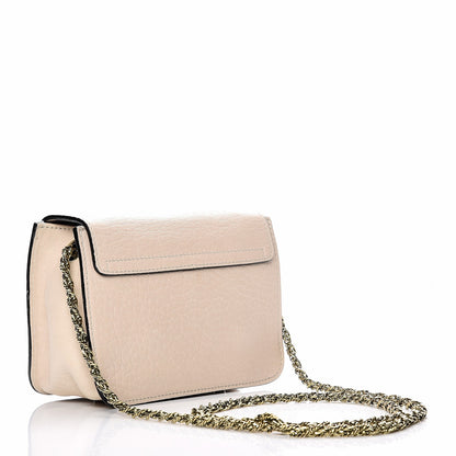 Chloe Grained Calfskin Mini Sally Flap Bag Beige 3 of 13