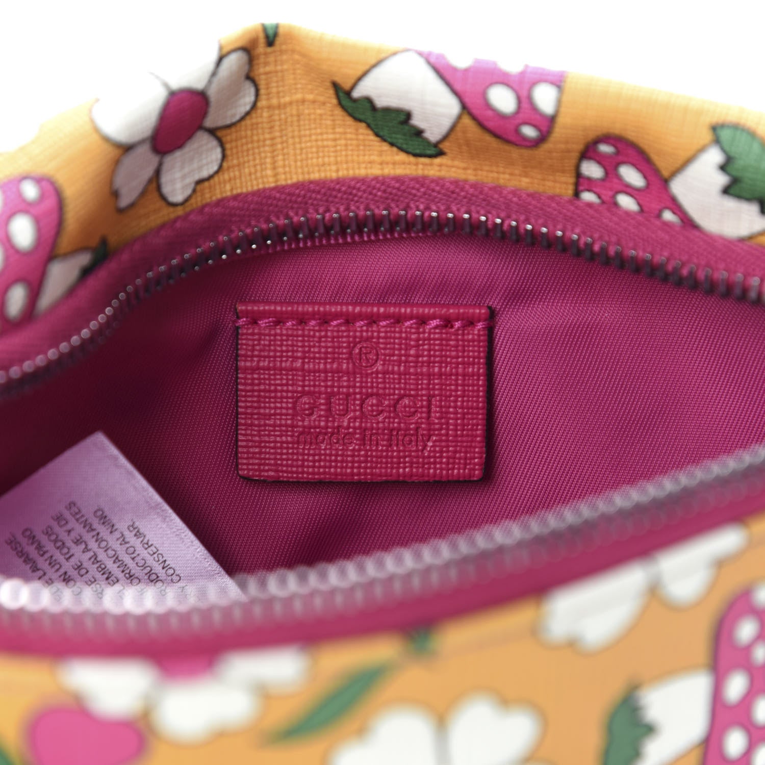 Gucci Supreme Childrens Mushroom Print Belt Bag Yellow 8 of 10