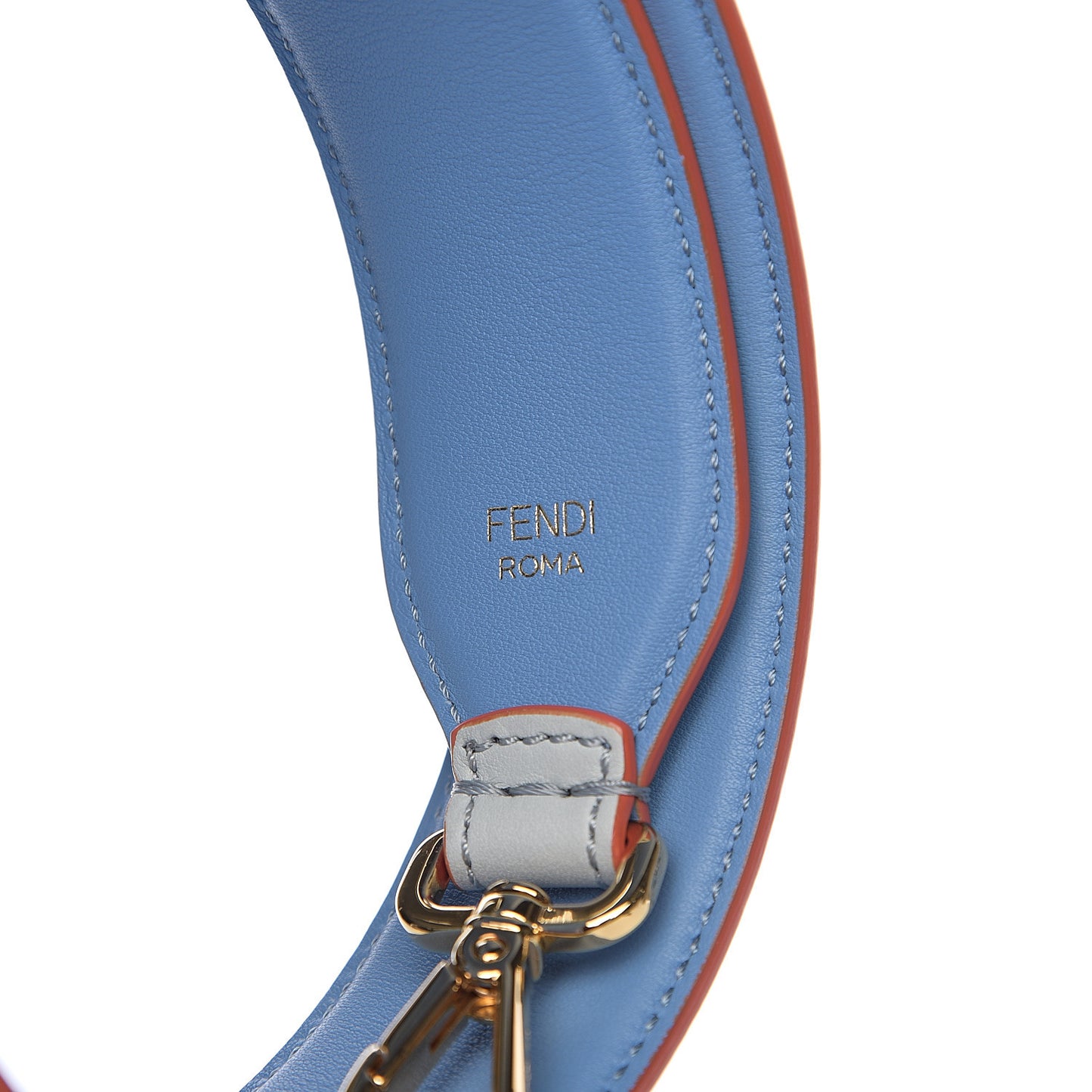 Vitello Dolce Fun Fair Metal Studded Strap You Grigio Perla Blue Multicolor