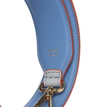 Fendi Vitello Dolce Fun Fair Metal Studded Strap You Grigio Perla Blue Multicolor 3 of 4