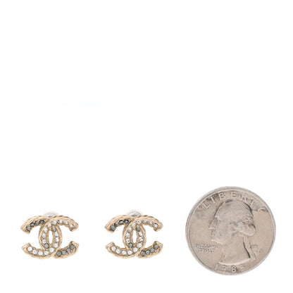 Chanel Crystal CC Rope Earrings Gold 2 of 4