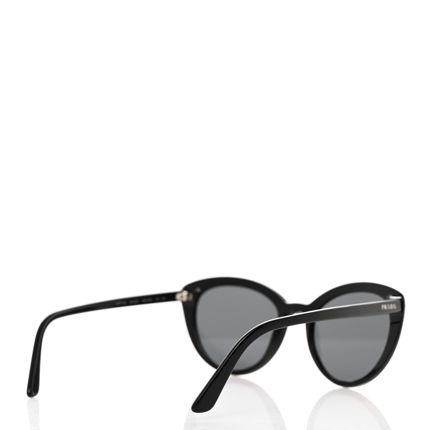 Prada Acetate Cat Eye Sunglasses SPR 02V Black 5 of 8