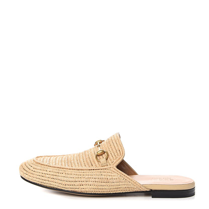 Gucci Raffia Mens Princetown Slippers 11 Naturale Sand Storm 1 of 10