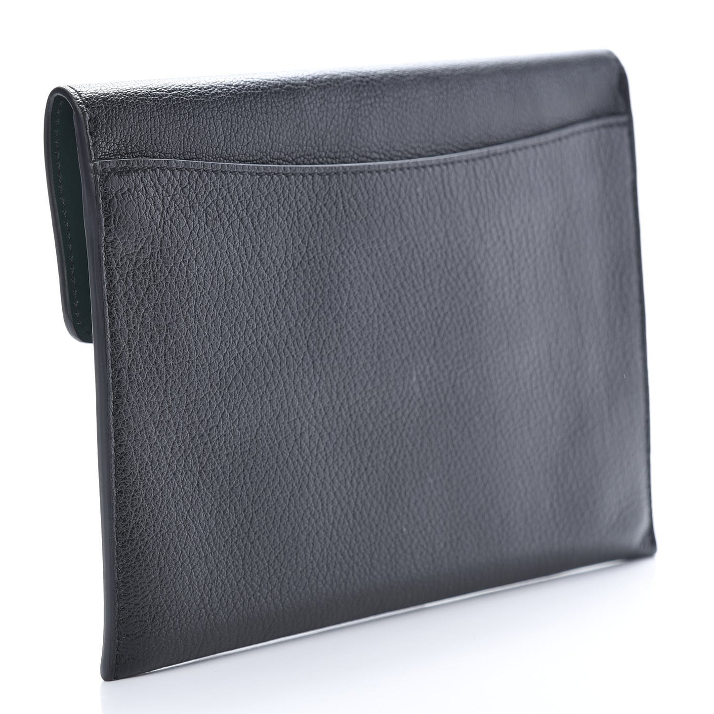 Goatskin Pendleton D-Ring Clutch Black