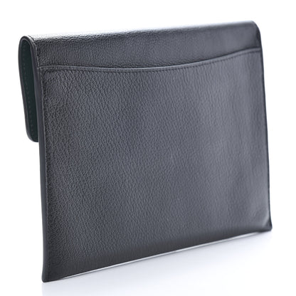 Burberry Goatskin Pendleton D-Ring Clutch Black 3 of 9