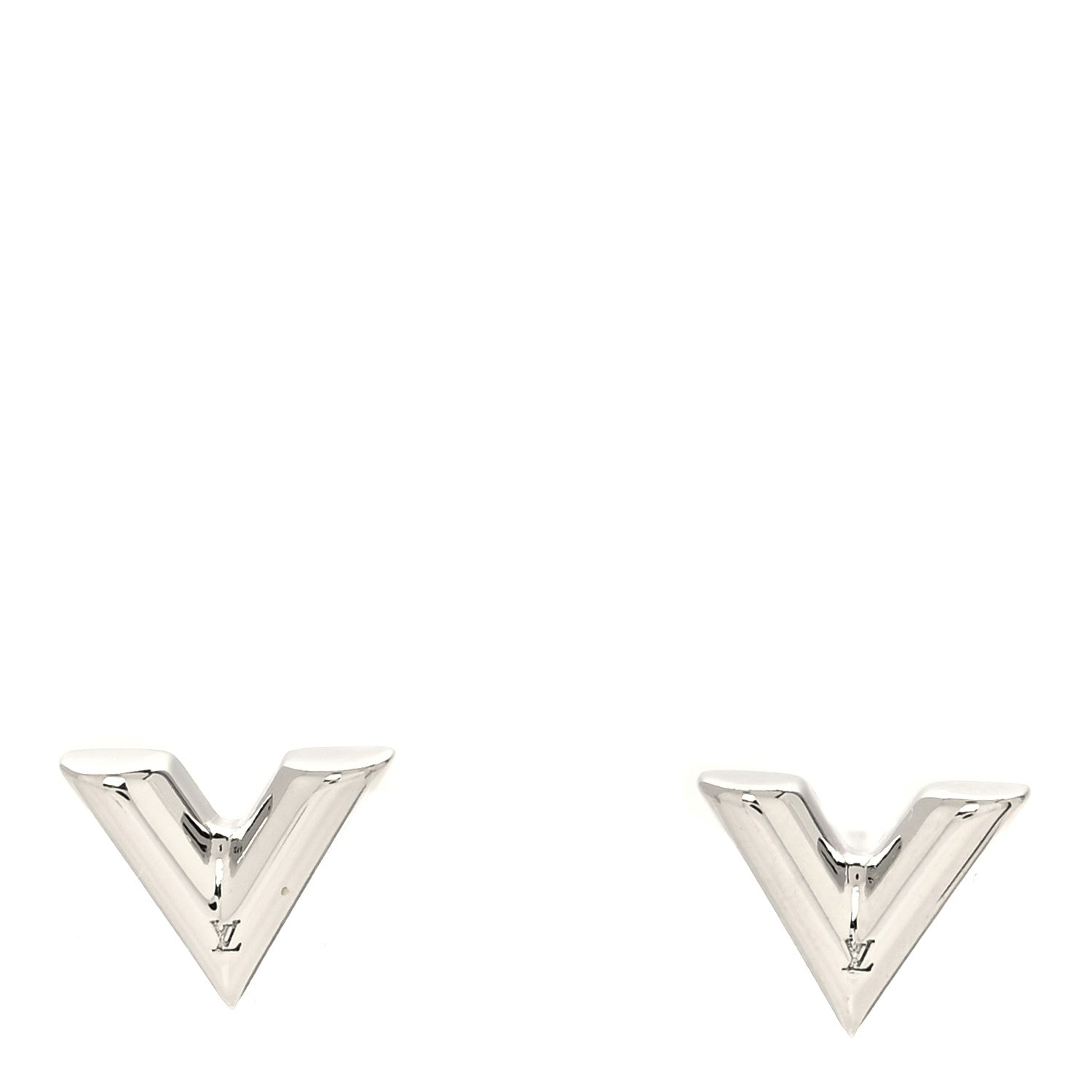 Louis Vuitton Essential V Stud Earrings Silver 1 of 4