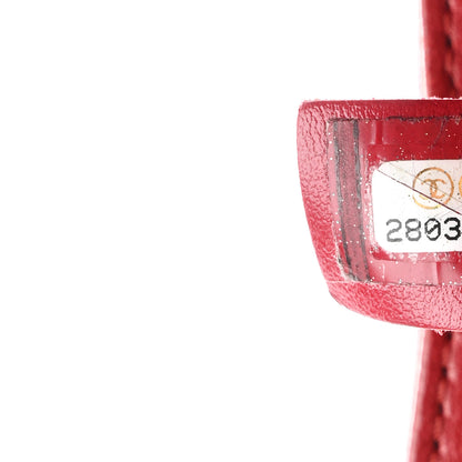 Chanel Calfskin Stitched Small Egyptian Amulet Drawstring Bag Red 7 of 10
